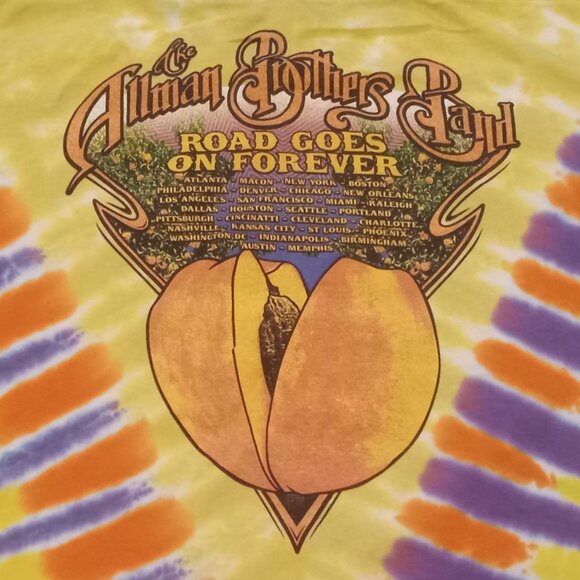 Allman Brothers Peach On Tour 2X-Large Tie Dye T-Shirt - Picture 4 of 4